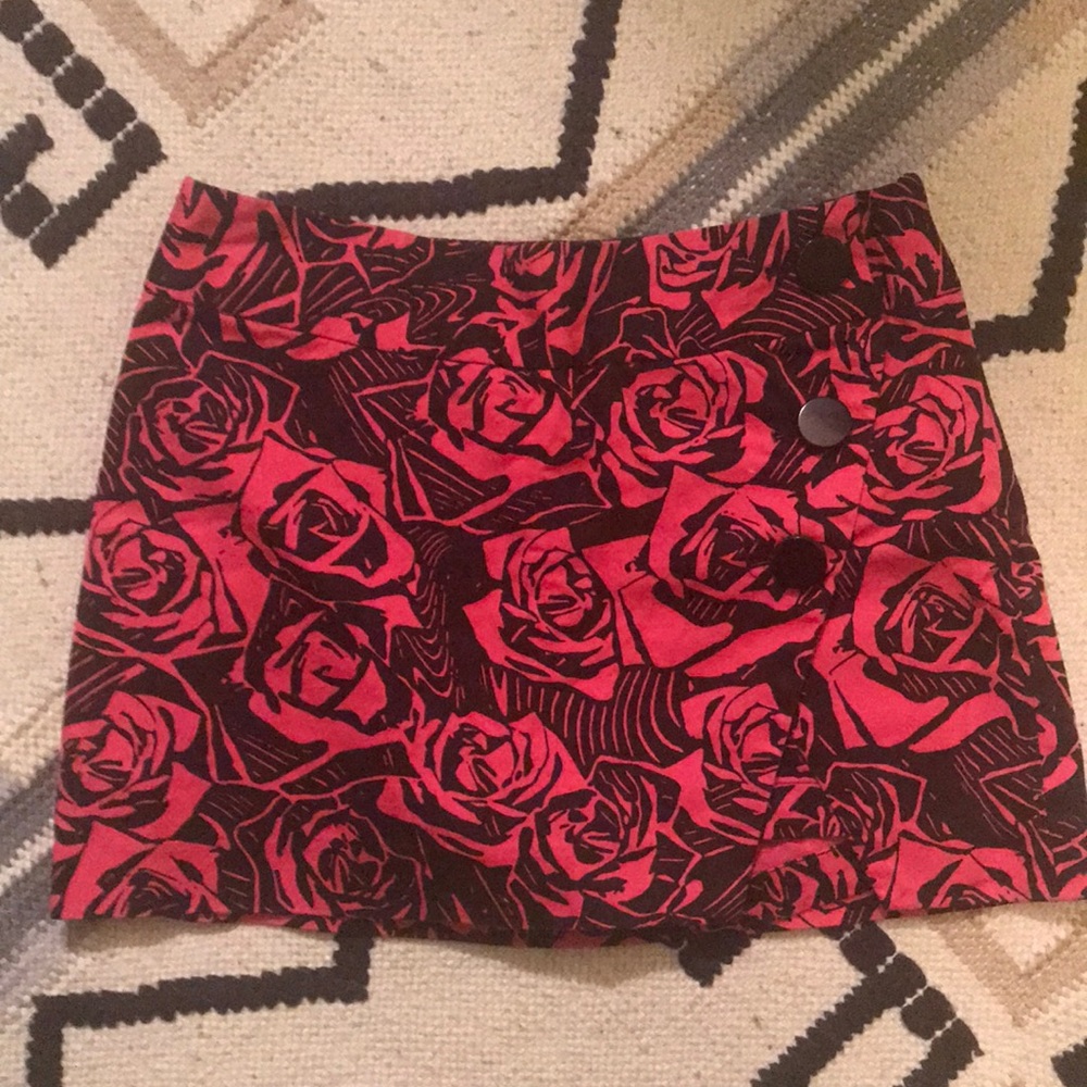 Floral Mini (Skort) Skirt with Shorts
